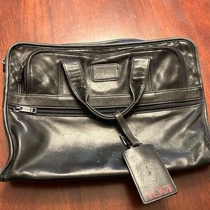 Tumi leather briefcase